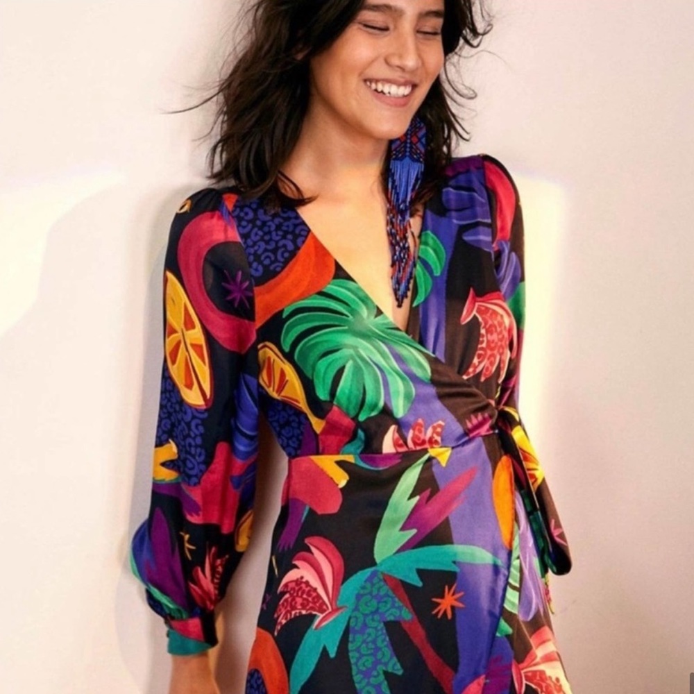 Farm Rio Black Mystic Jungle Romper/Jumpsuit